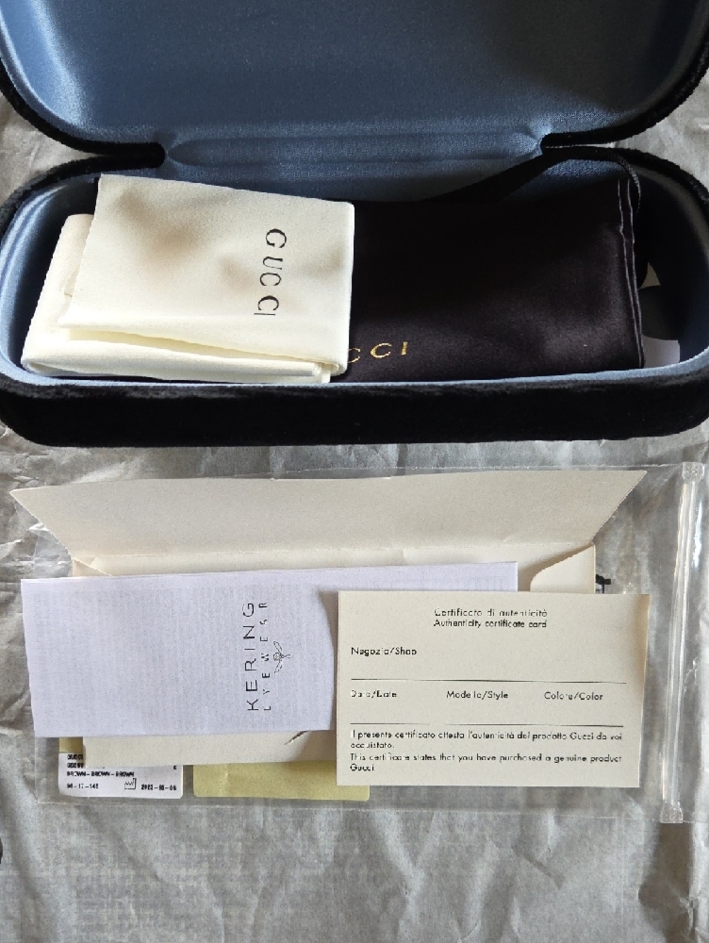 Gucci Brown Transparent Frame Sunglasses - Picture 15 of 16